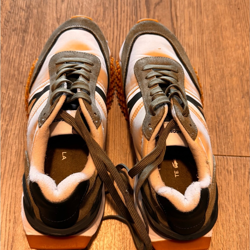 Lacoste Casual White and Olive Sneakers